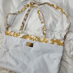 Versace Parfums White Tote Bag/ Beach Bag